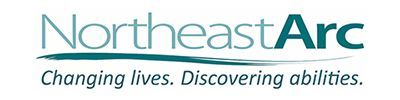 Northeast Arc logo: Teal and gray text with a teal swirl. Tagline: