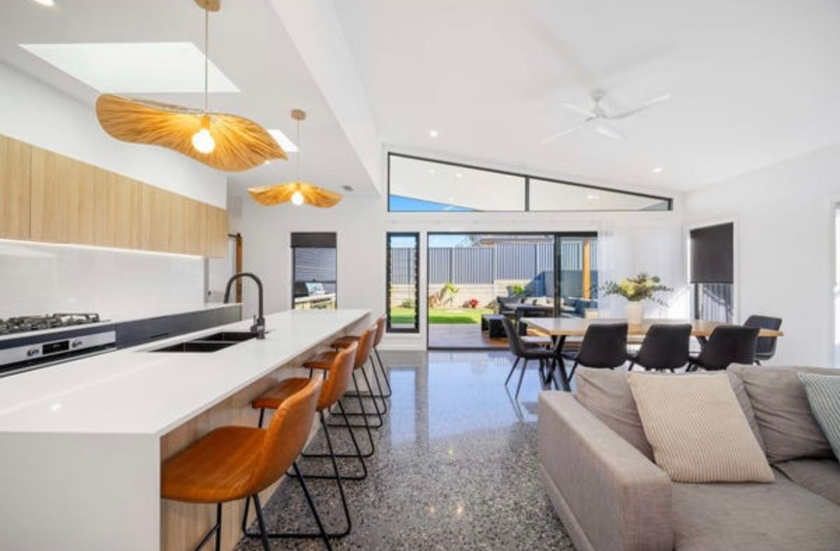 Modern, Open-plan Kitchen and Living Area — Coastbuilt Building Services in Thrumster, NSW