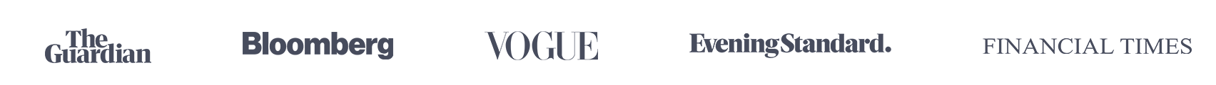 Small grayscale strip of publication logos, including Bloomberg, WWD, and Breakingviews.