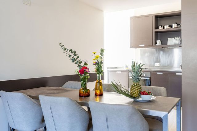 living area of a flat in the Wall Art residence