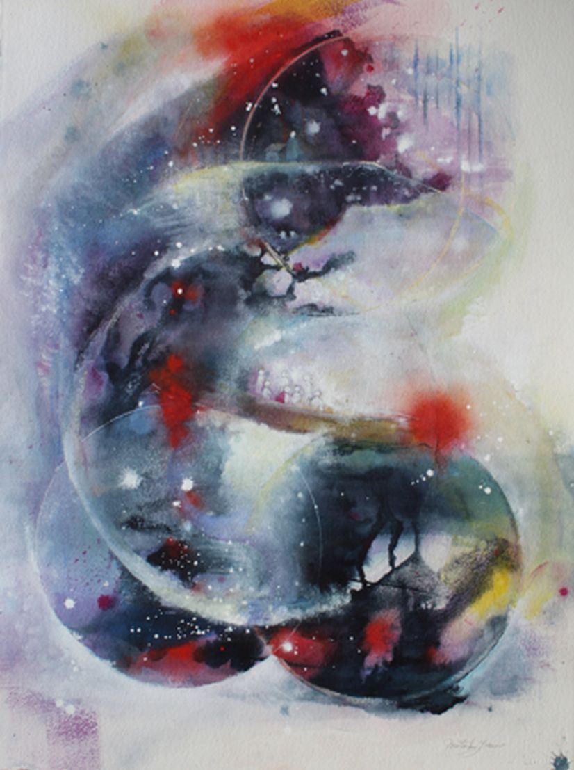 4 Echoes from the Venus of Willendorf painting by Motoko Yasue