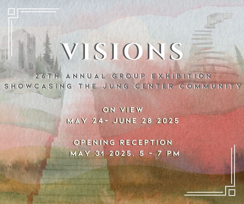 A poster for the 26th annual group exhibition showcasing the jung center community