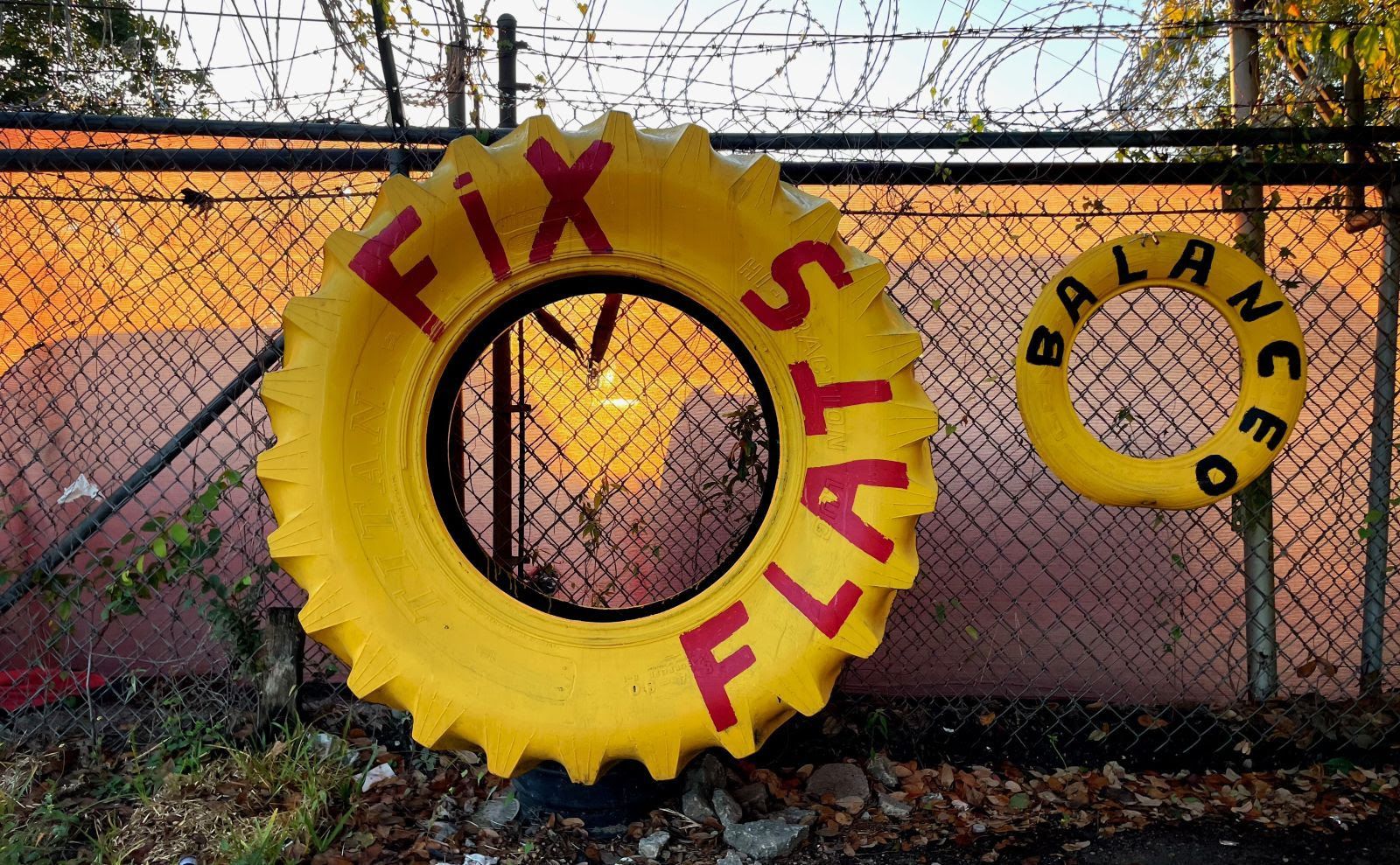 Yellow tires with 
