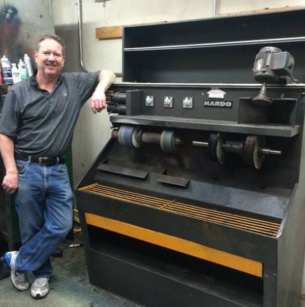 Owner and His Machine — St. Louis, MO — Cobblestone Quality Shoe Repair Owner and His Machine — St. Louis, MO — Cobblestone Quality Shoe Repair