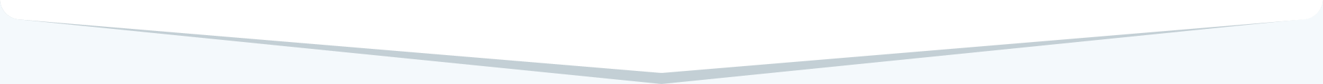 Abstract white wave banner with a pale blue gradient accent along the bottom edge.
