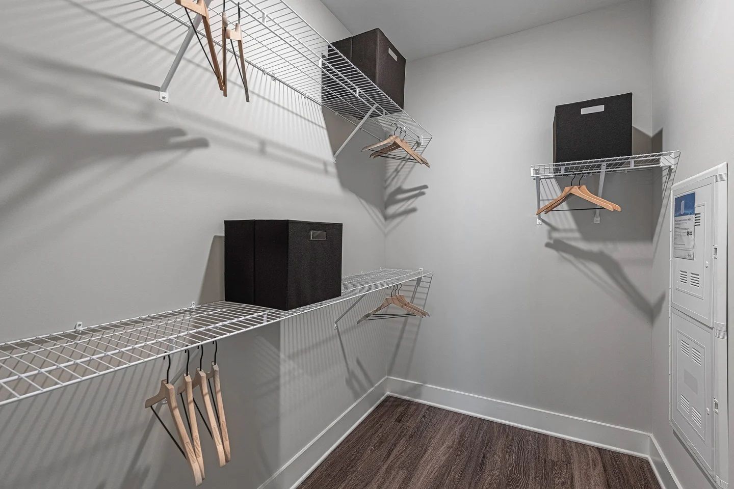 An artist 's impression of a walk in closet