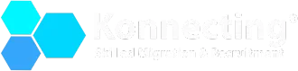 Logo with blue honeycomb shapes and white text: 