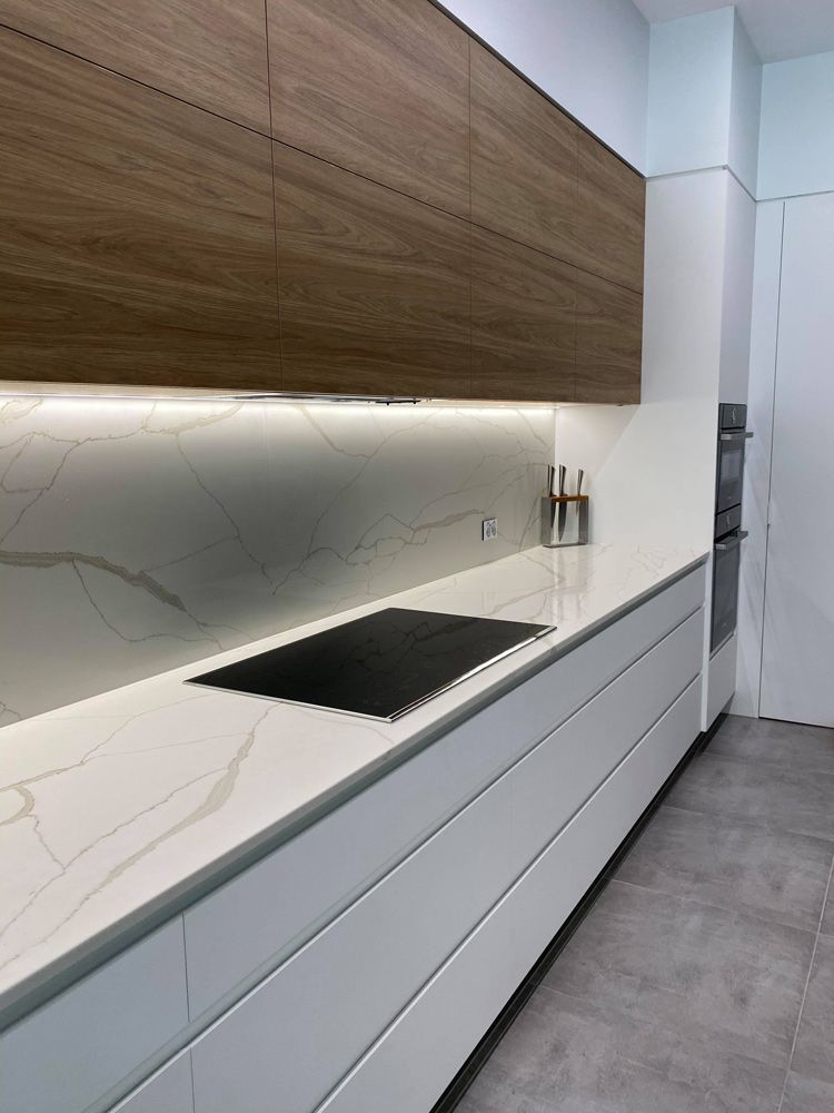 Custom Woodern Cabinetry on top of the Stove