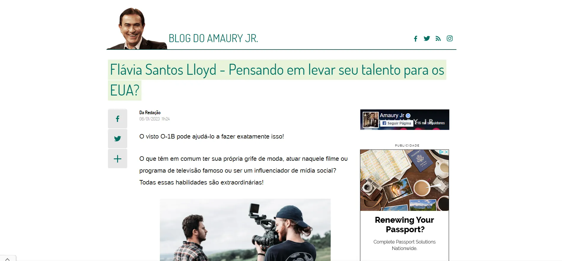 Blog post titled 