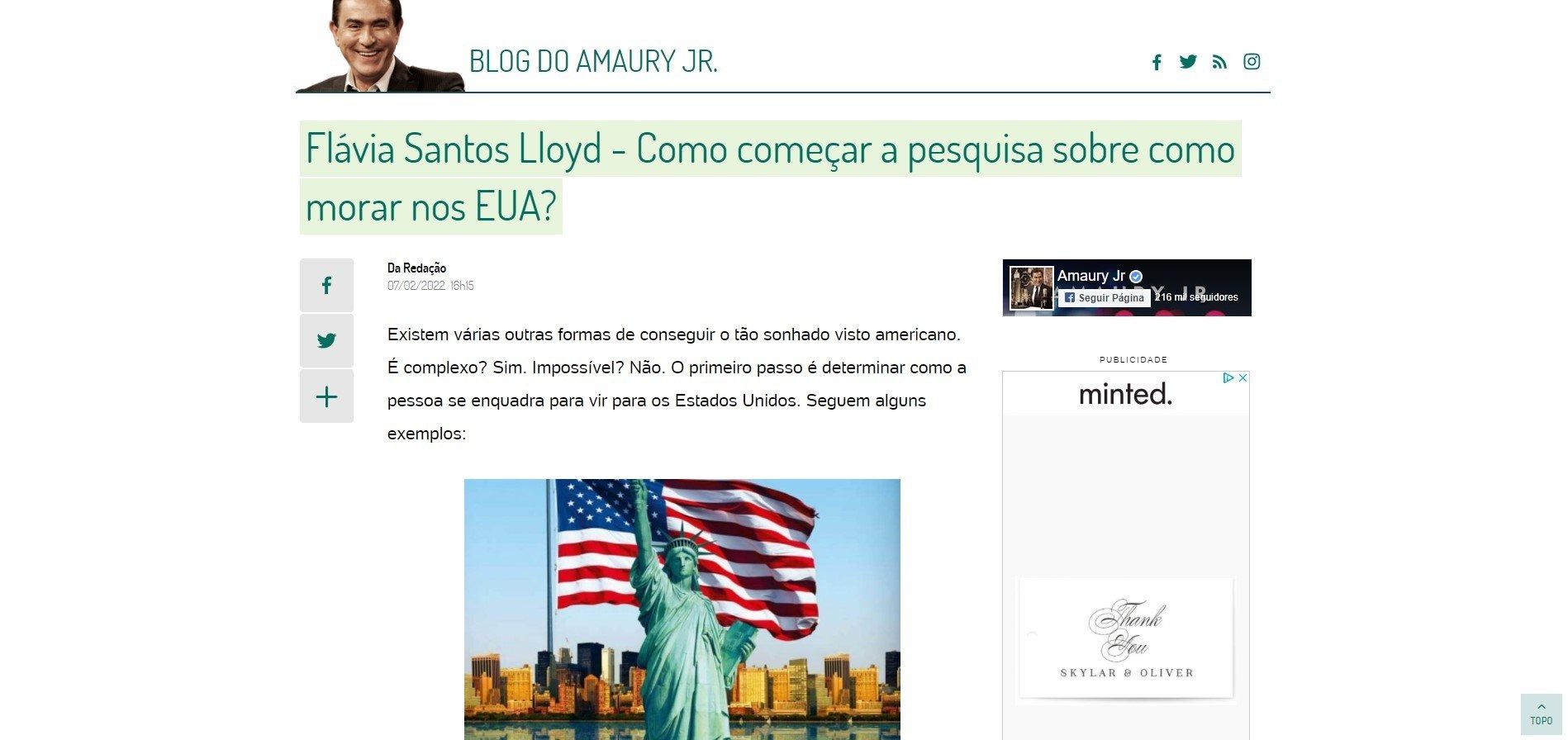A blog post header titled 