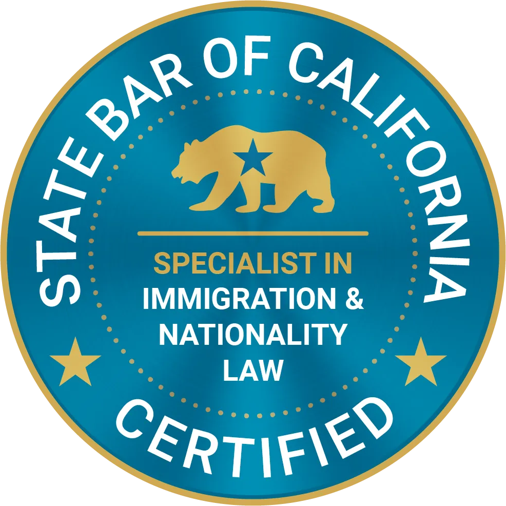 Certified Specialist in Immigration Nationality Law by the State Bar of California
