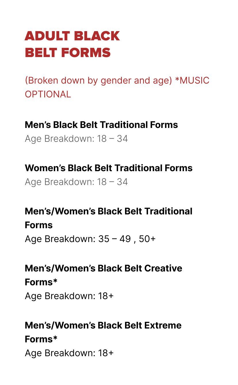 Black Belts rated divisions chart 8