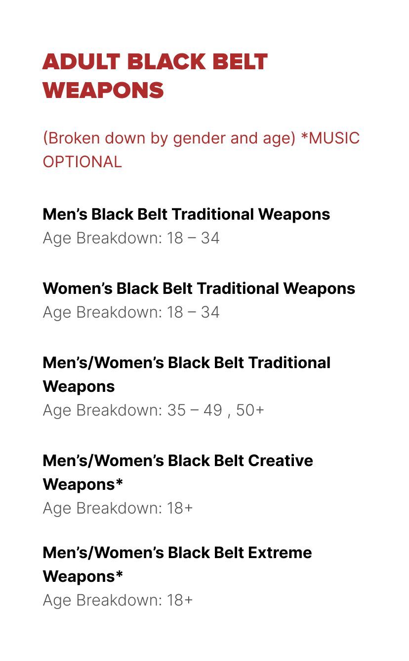 Black Belts rated divisions chart 9