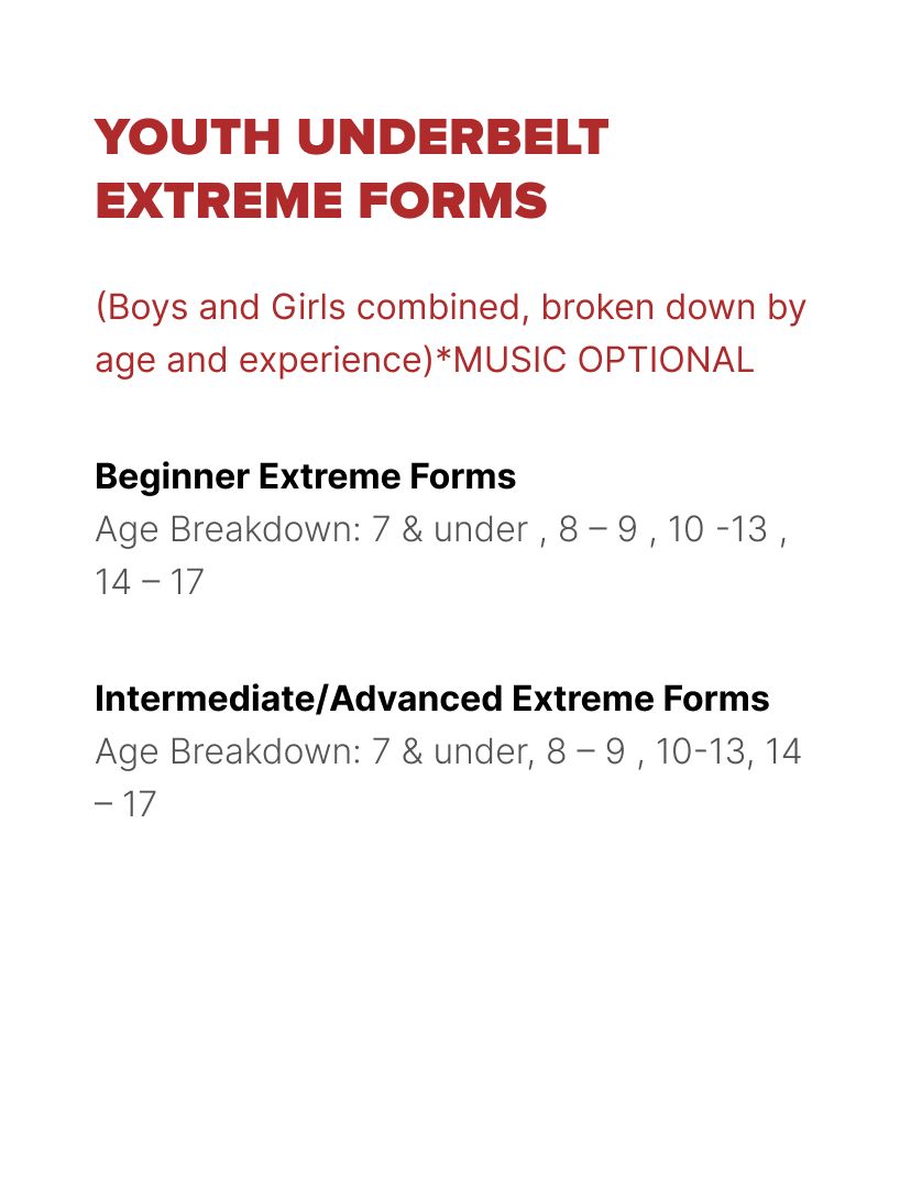 Youth Under Belt rated divisions chart 3