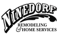Logo for Ninedorf Remodeling & Home Services, featuring a stylized arched "NINEDORF" over "REMODELING & HOME SERVICES."