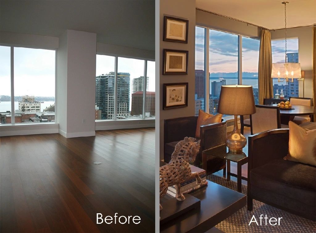 Before and after Blend Interior Design
