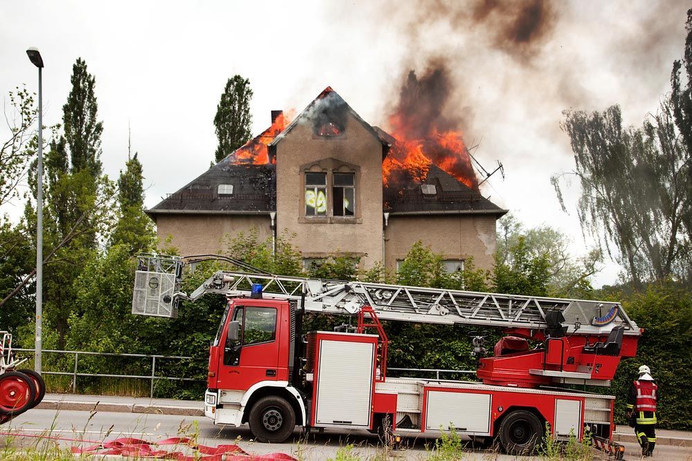 A Burning House And A Fire Truck — Firewerx In Dubbo, NSW