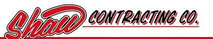 Logo of Shaw Contracting Co. in red and black.