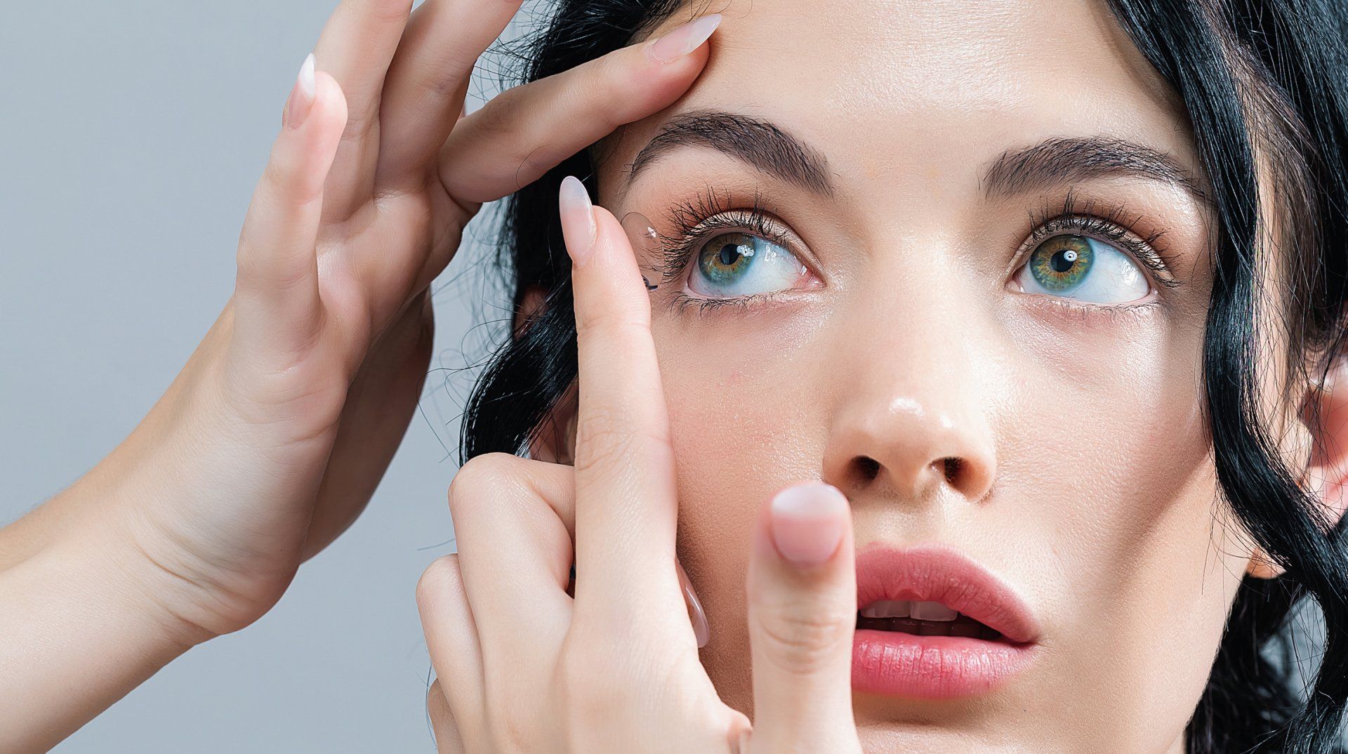 Woman Putting Contact Lens - Hanson, KY - Absolute Eye Care, PLC