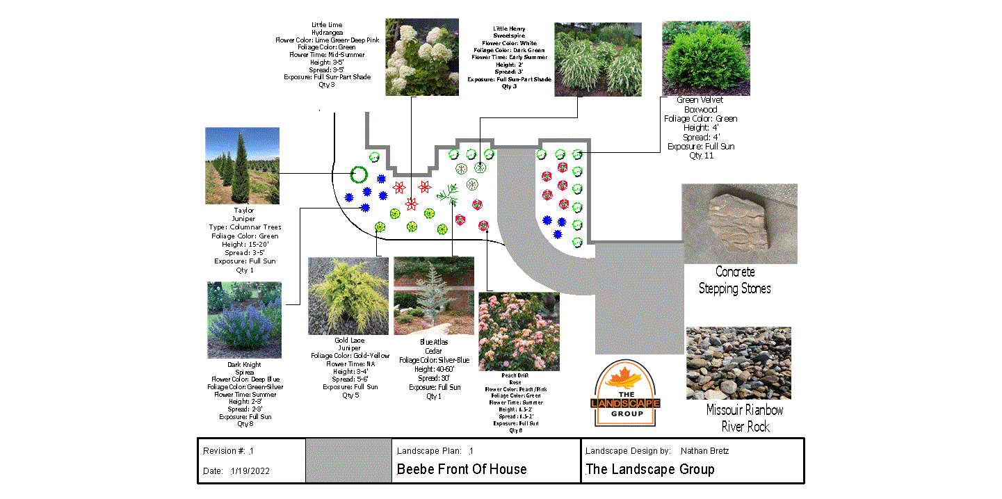 A drawing of a garden with trees and flowers