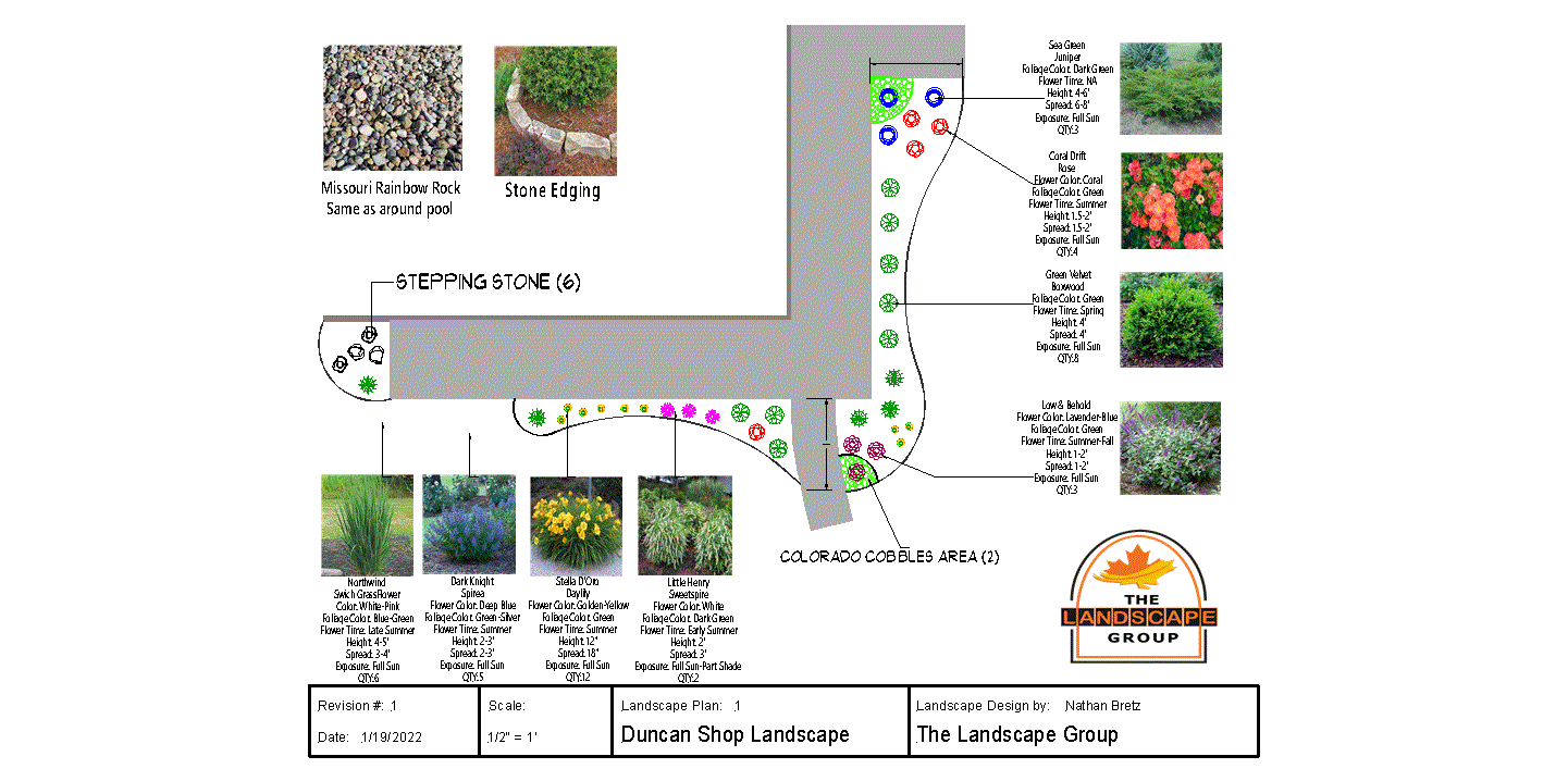 A drawing of a street with trees and flowers on it