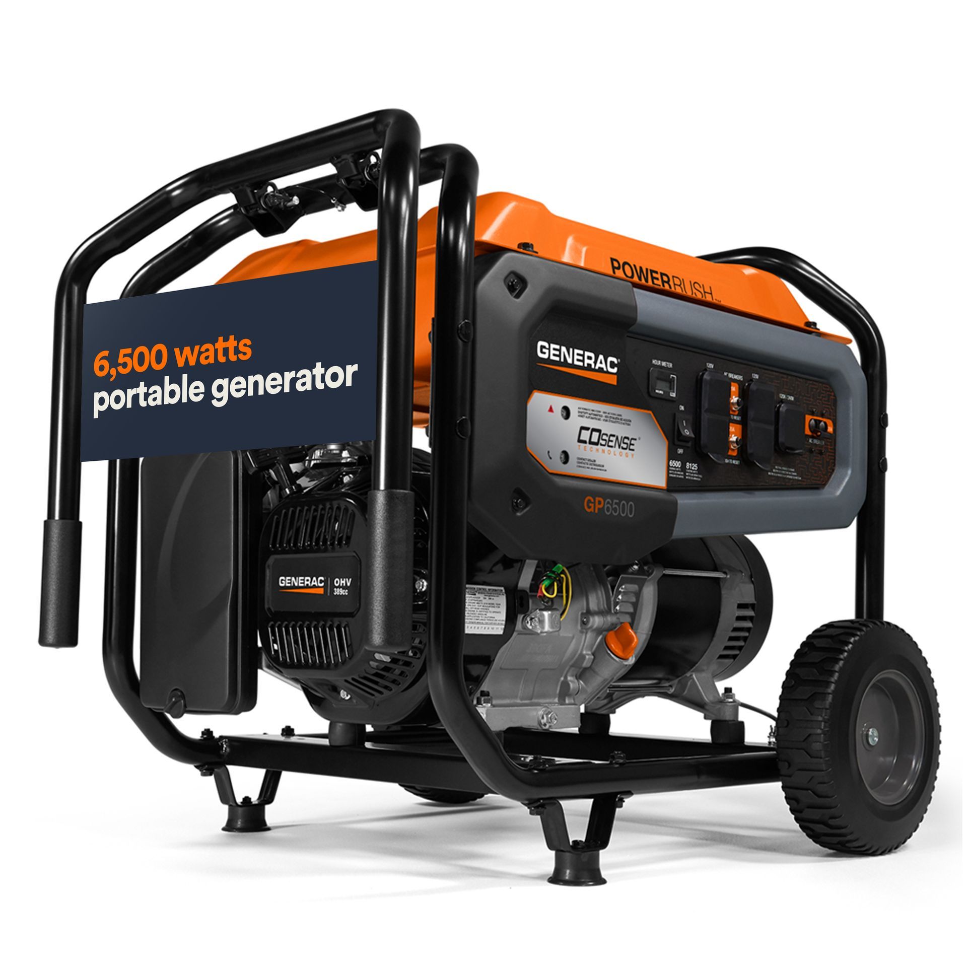 Portable Generator, 6500 | Pull Start with Cord | 49ST
