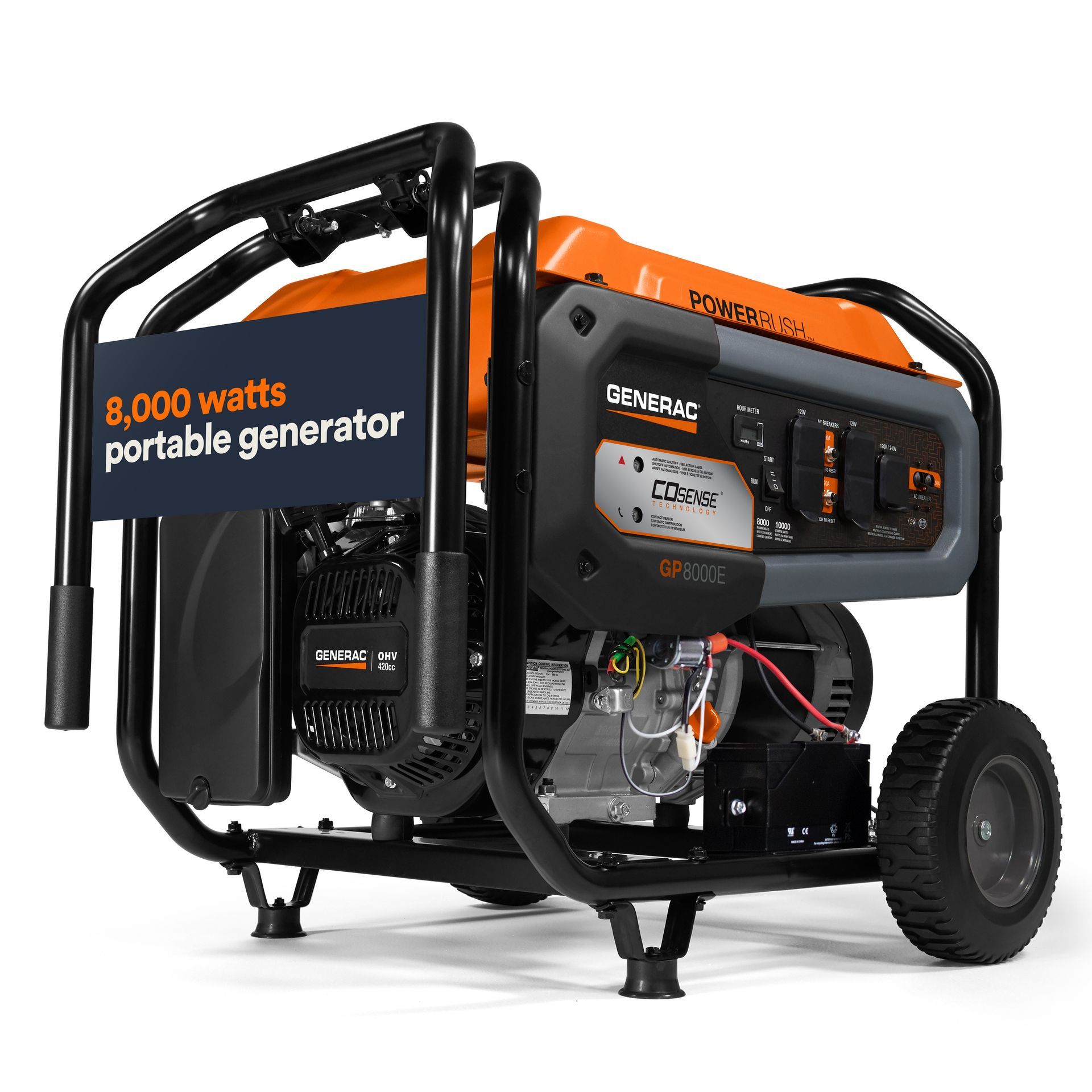 Portable Generator, 8000 | Electric Start with COsense | 49ST