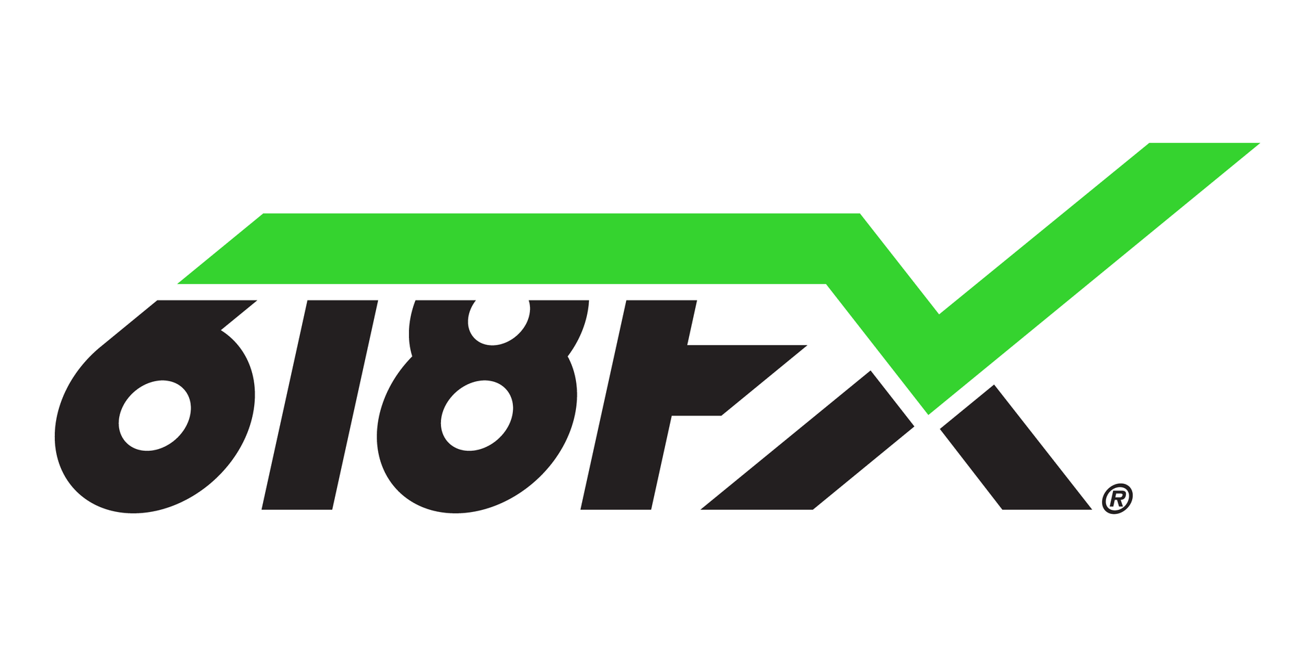 Black and green stylized logo reading “618FX” on a white background