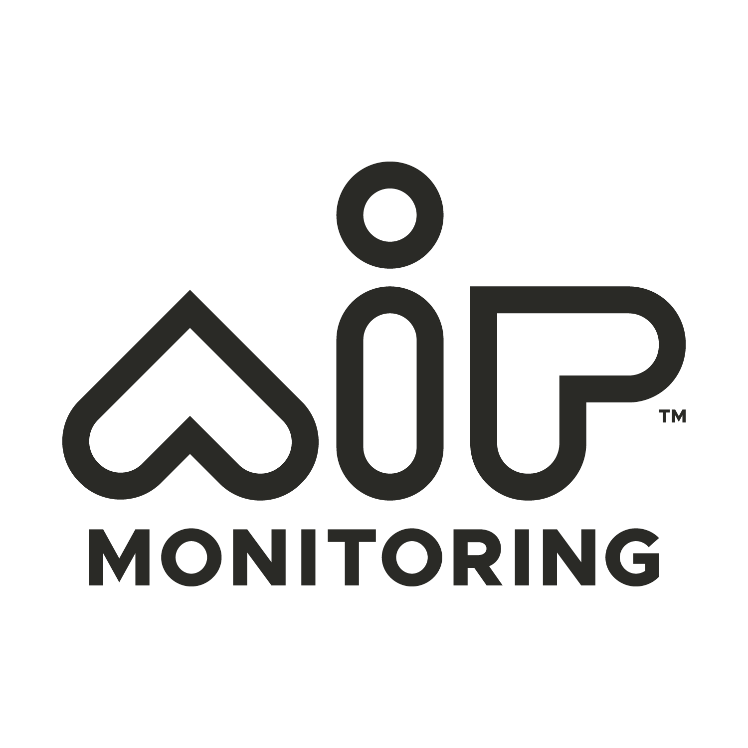 AIP Monitoring logo in black with stylized letters and a circular accent above the “i”