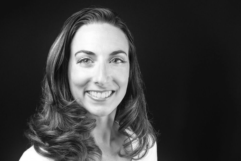 Black-and-white studio portrait of a Anita Kraynak
