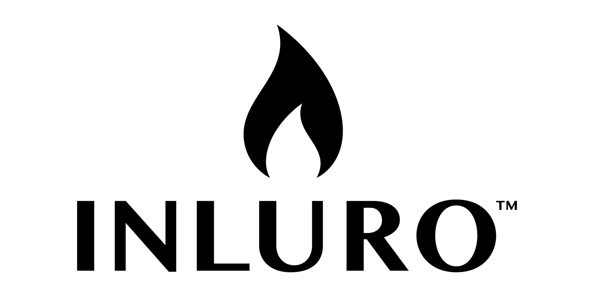 INLURO logo with a black flame icon above bold black text on a white background