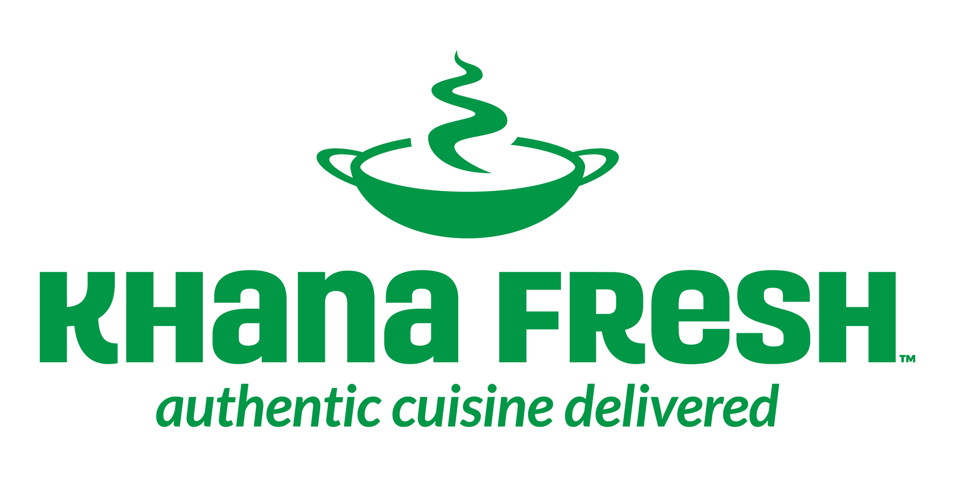 Khana Fresh logo with green steaming bowl and the tagline “authentic cuisine delivered”