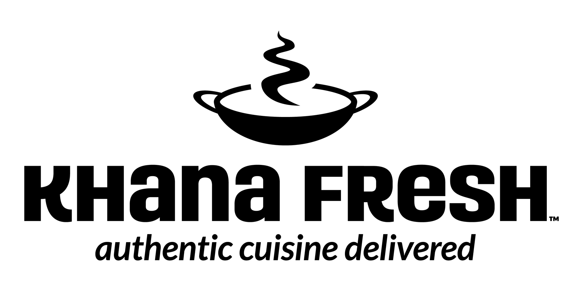 KHANA FRESH logo with steaming dish icon and tagline “authentic cuisine delivered”