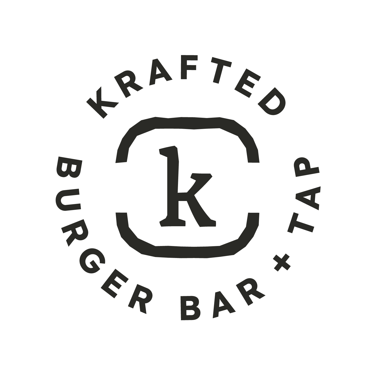 Krafted Burger Bar + Tap Brand Mark Badge