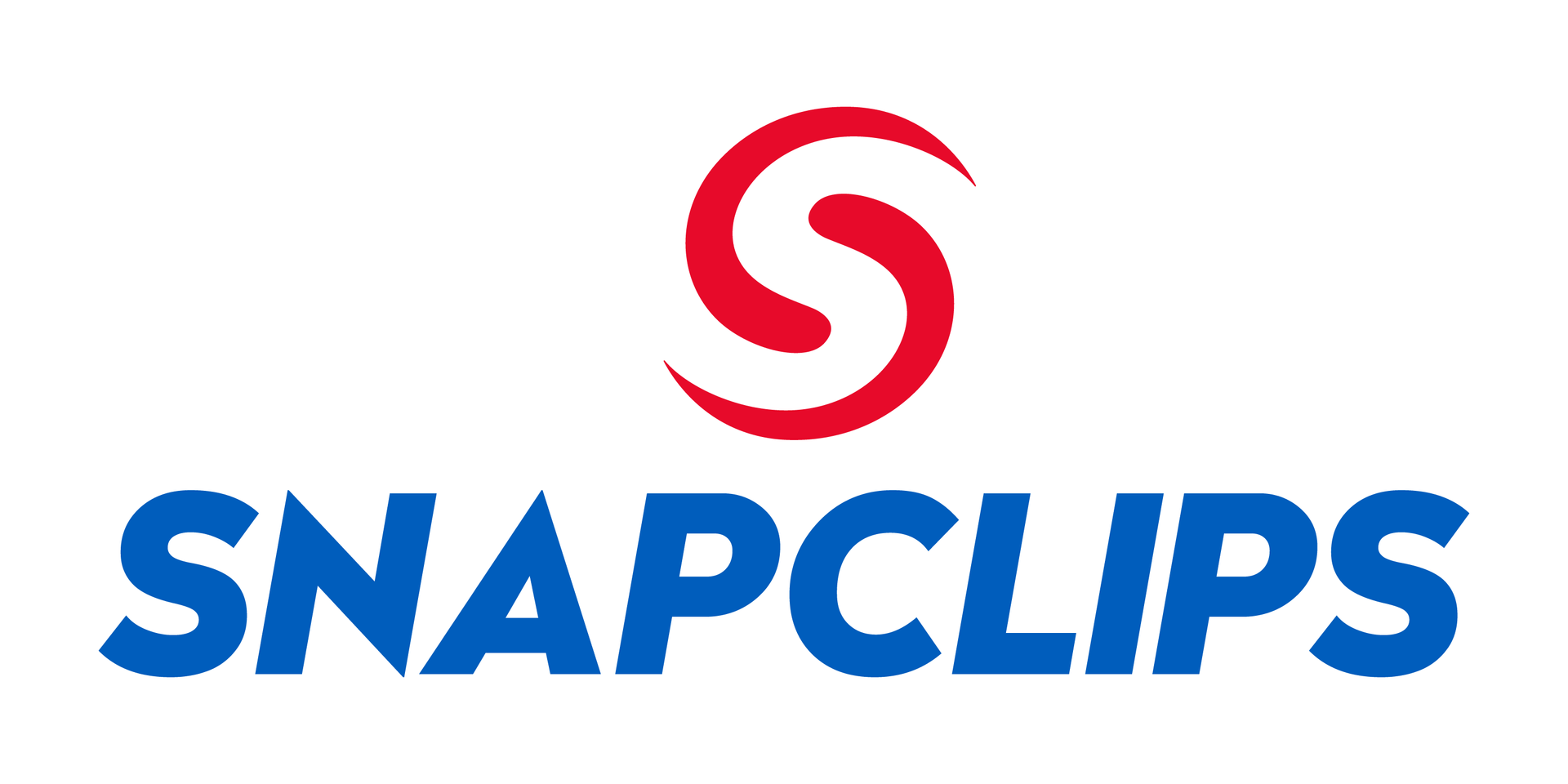 SnapClips logo with red swirl icon above blue wordmark on white background as seen on Shark Tank