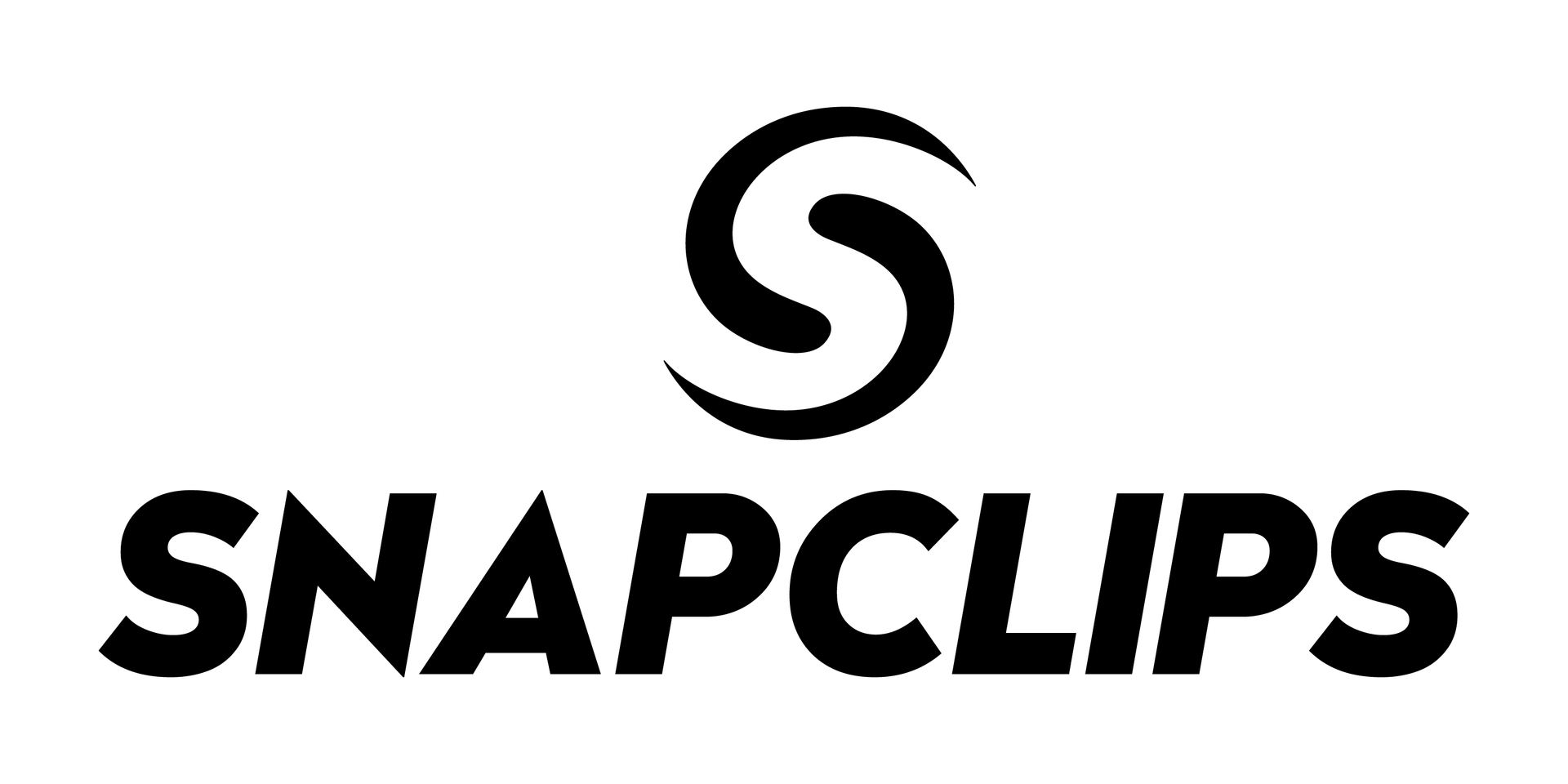 SnapClips logo with a black stylized “S” above the word “SNAPCLIPS” in black text on a white background as seen on Shark Tank