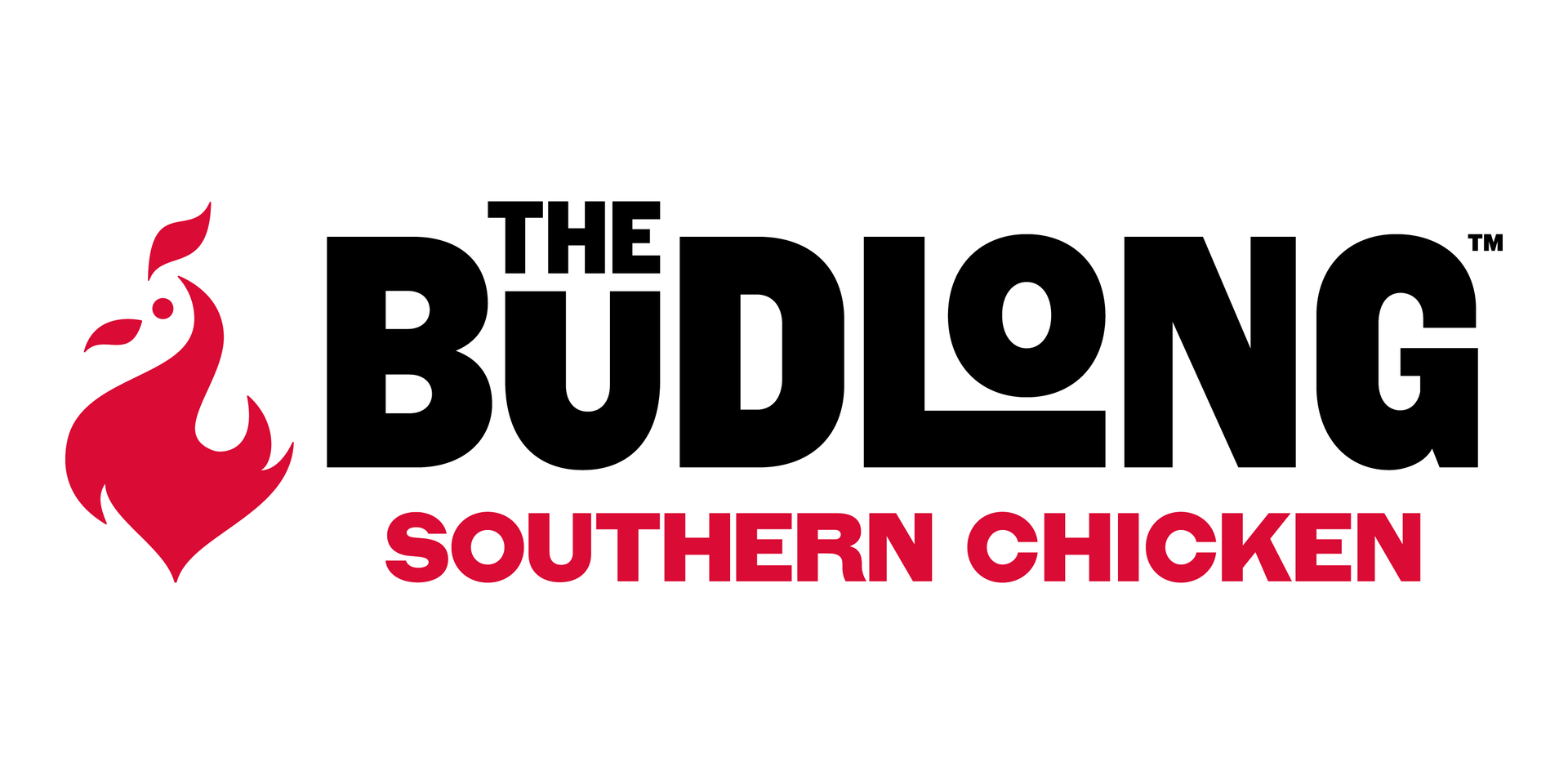 The Budlong Southern Chicken logo with a red chicken icon and black and red text on white background