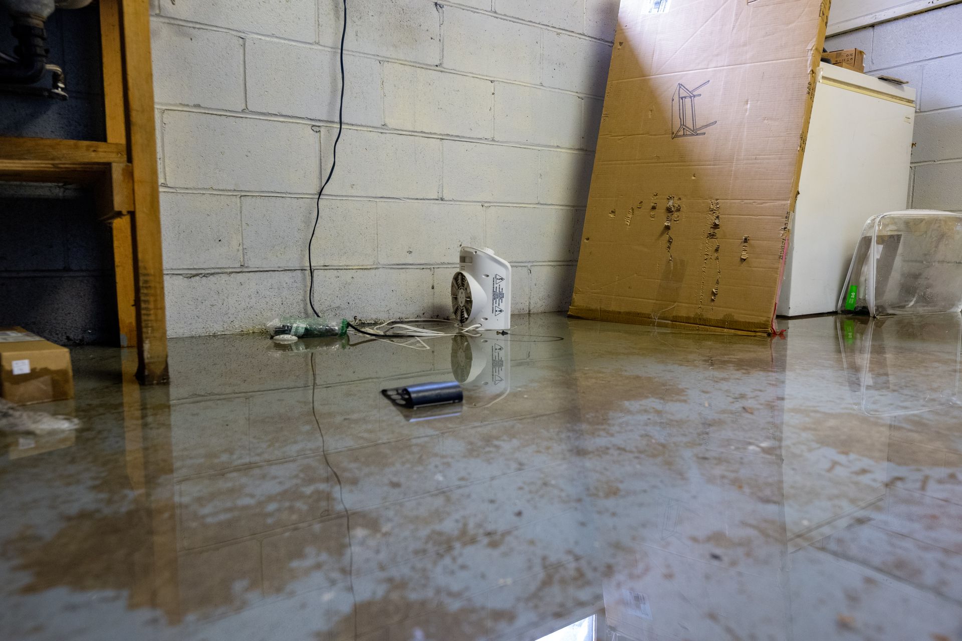 House suffering water damage due to flooding. House suffering water damage due to flooding.
