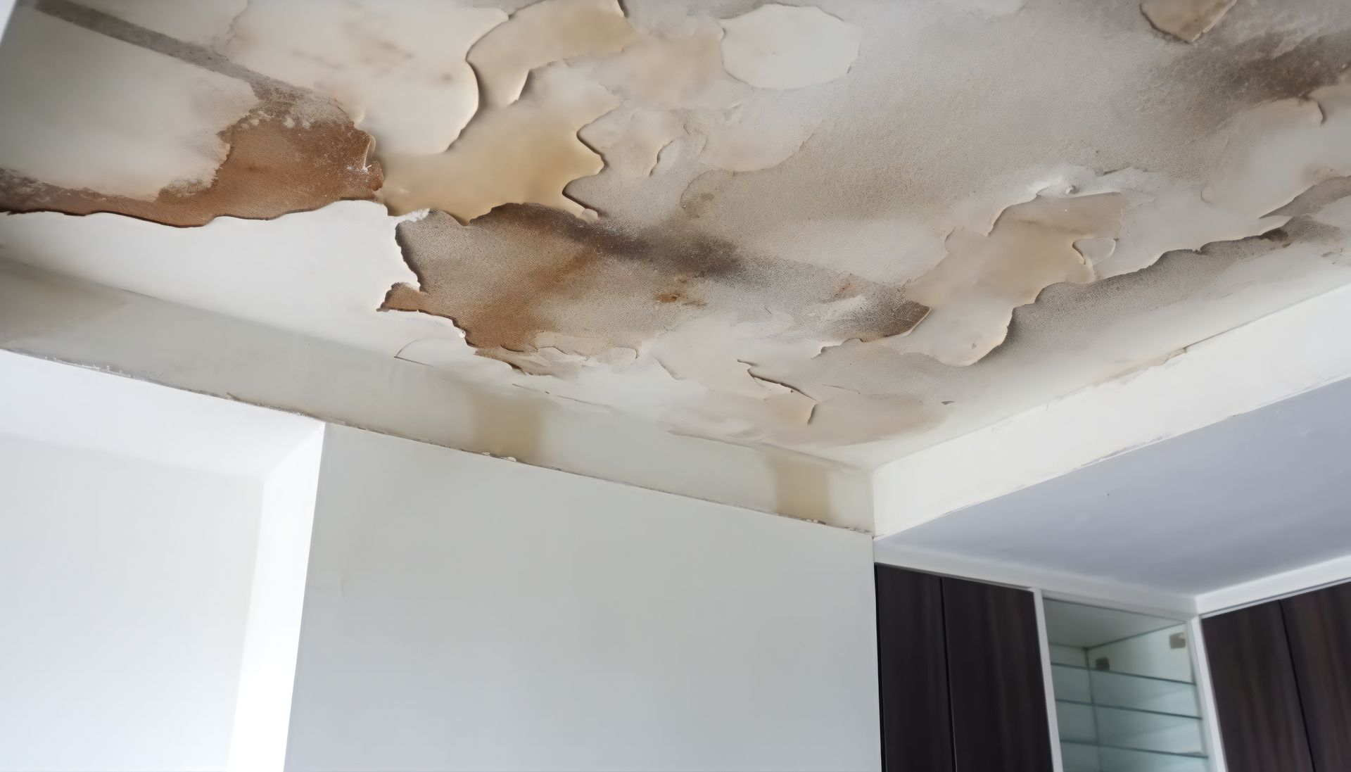 Leaking roof causes severe water damage, needing immediate emergency water damage restoration. Leaking roof causes severe water damage, needing immediate emergency water damage restoration.