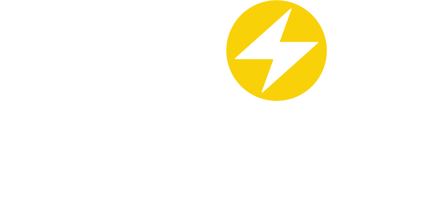 A yellow lightning bolt in a yellow circle on a white background.
