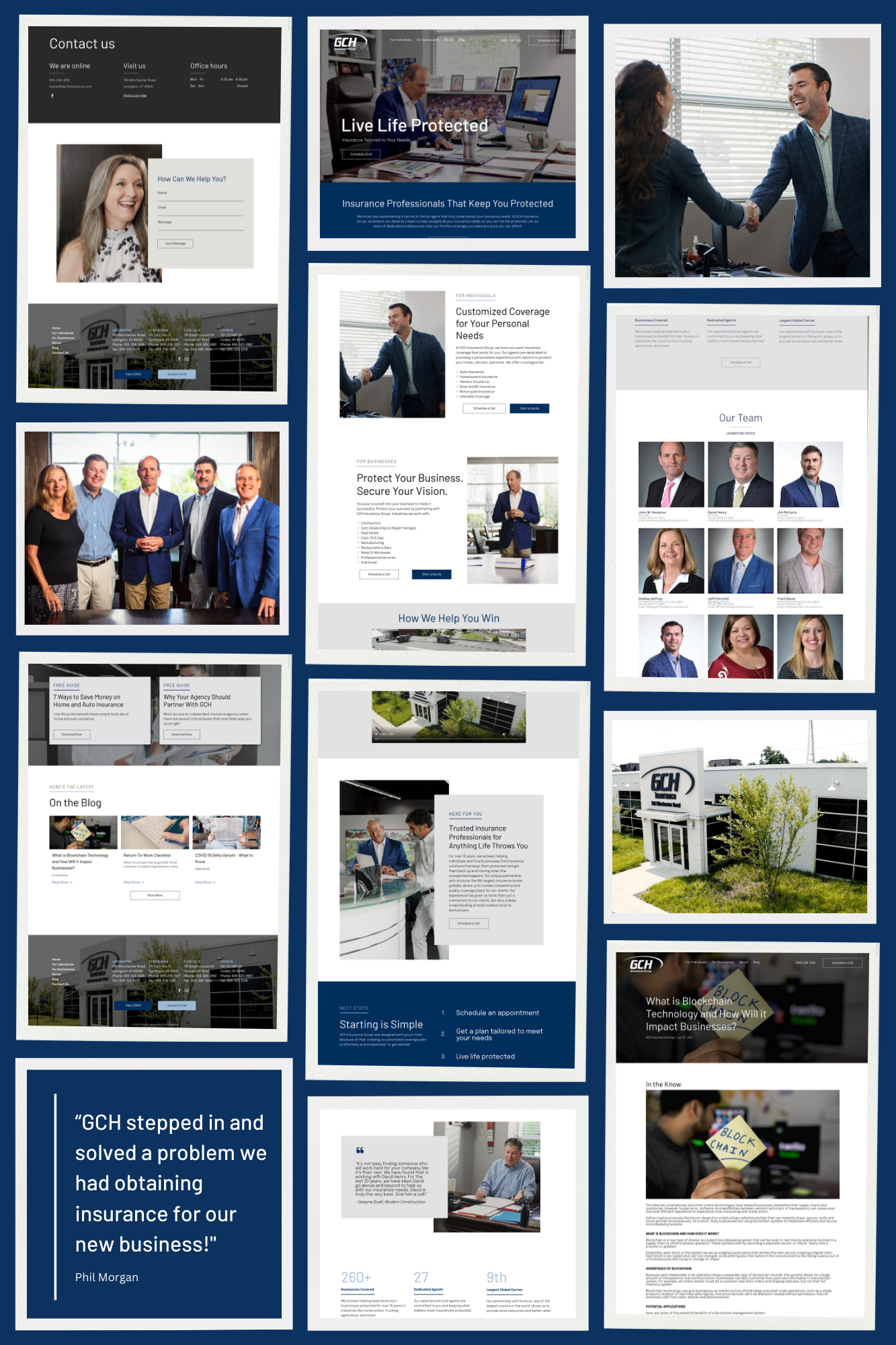 a collage of images of a man and woman shaking hands .