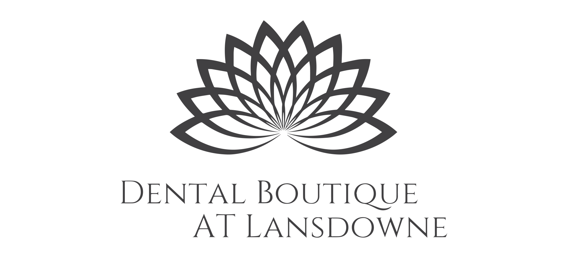 A black and white logo for a dental boutique at lansdowne.