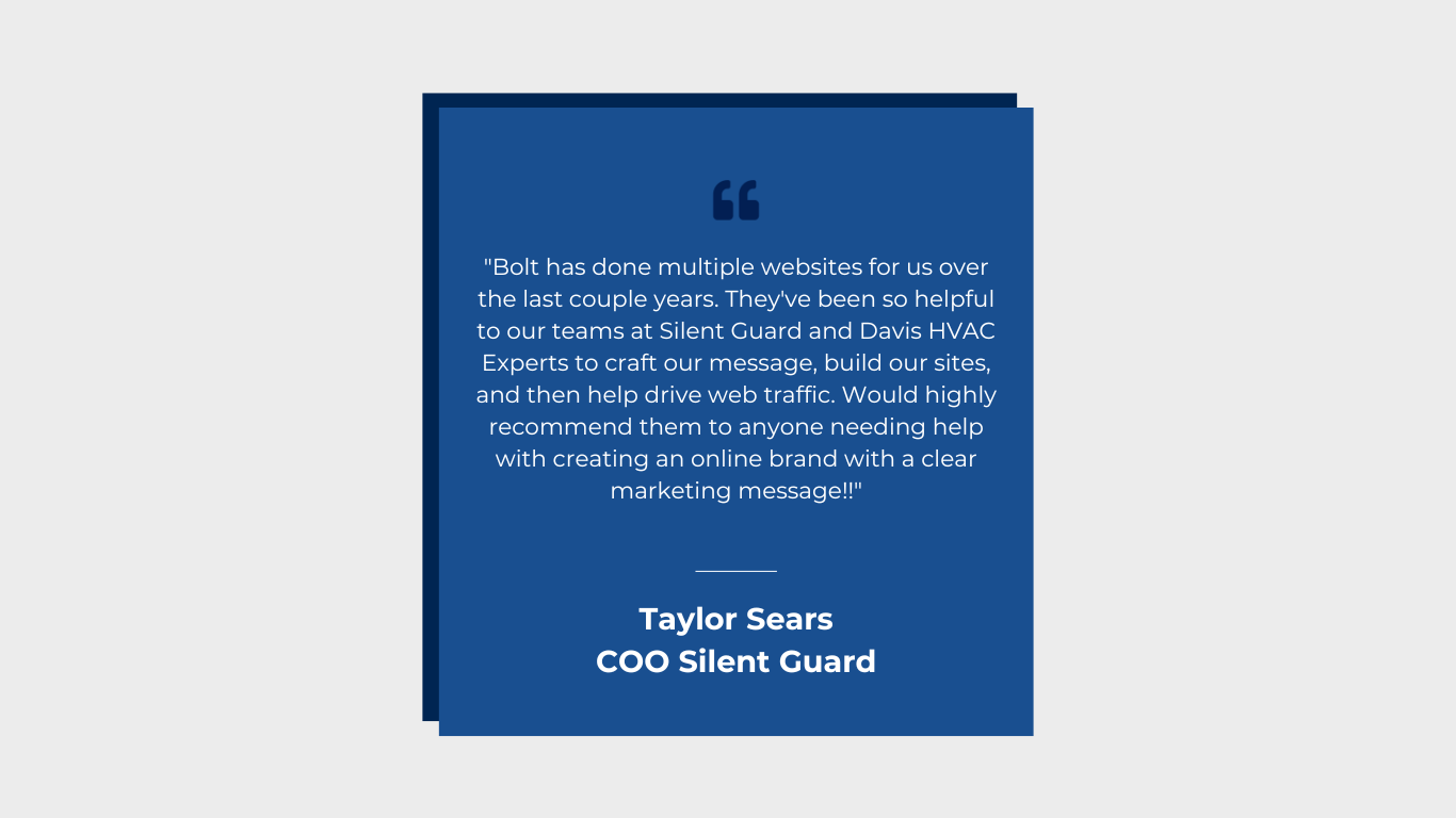 Testimonial from the business owner