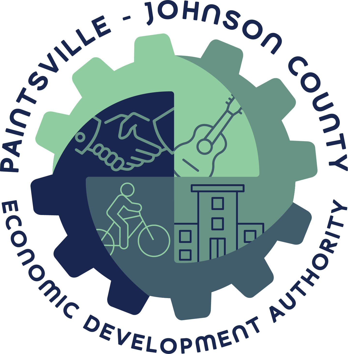 The logo for paintsville johnson county economic development authority