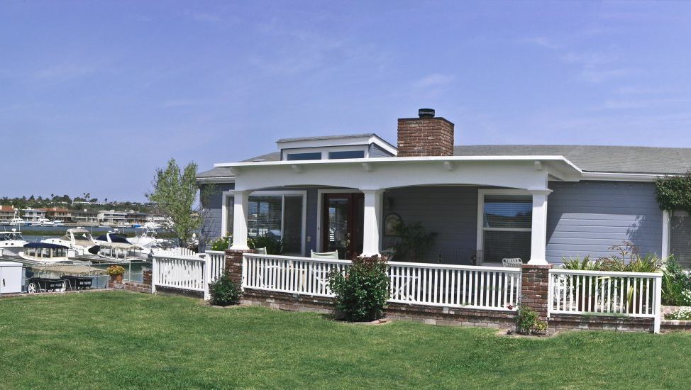 Bayside Village Home with Covered Patio and Marina in Background