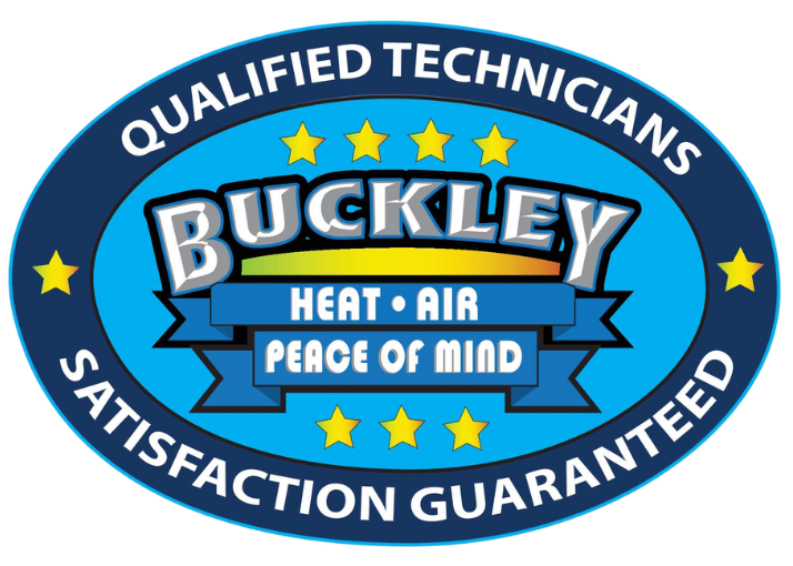The logo for qualified technicians buckley heat air peace of mind