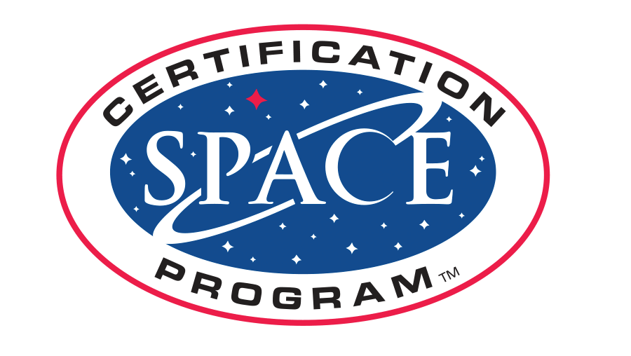 The logo for the space certification program