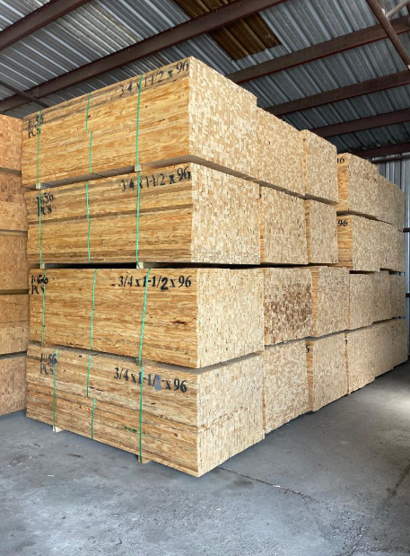 A warehouse filled with stacks of wooden blocks with numbers on them
