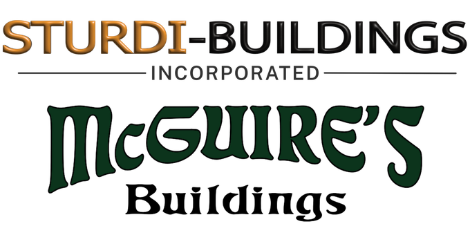 A logo for sturdi buildings tnc mcguire 's buildings