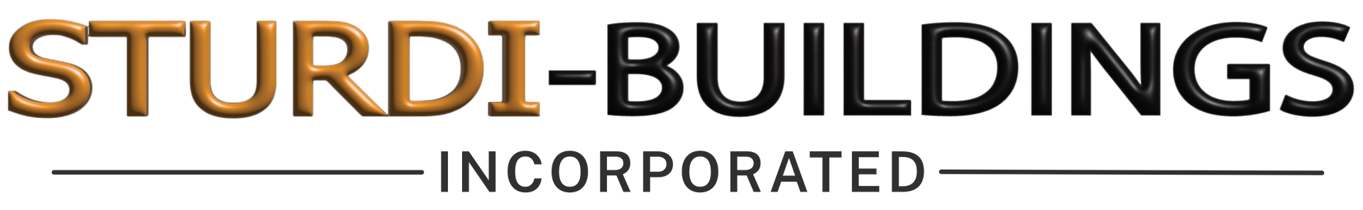 Sturdi - Buildings Incorporated Website Sturdi-Buildings Incorporated logo in gold and black text on a white background